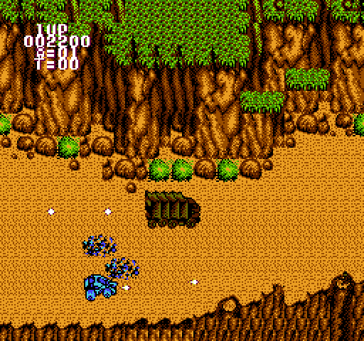 BreakThru NES / Famicom Screenshot: Avoid the enemy trucks!