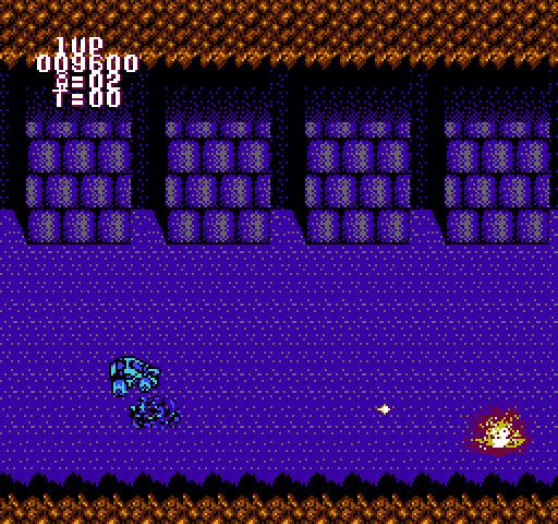 BreakThru NES / Famicom Screenshot: Blasting some opponents...