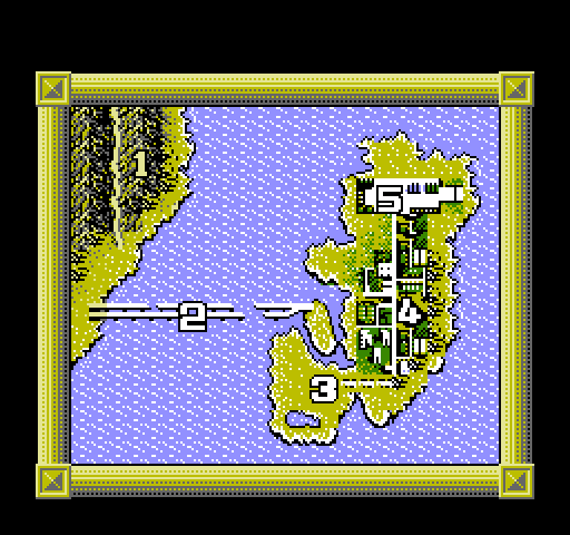 BreakThru NES / Famicom Screenshot: The game map.