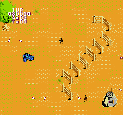 BreakThru NES / Famicom Screenshot: Make sure you jump over all of these fences!