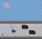 BreakThru for NES / Famicom - Trucks block the road...