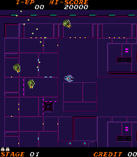 Time Pilot '84 Arcade Screenshot: Game start.