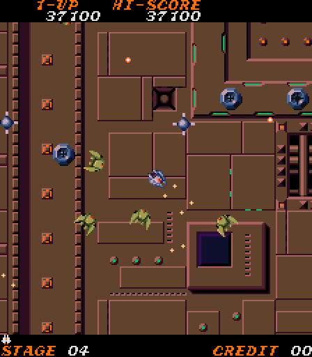 Time Pilot '84 Arcade Screenshot: You'll have to fight both airborne and ground based targets.