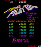 Time Pilot '84 for Arcade - Title screen.