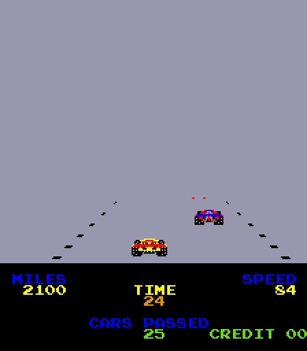 Driving Force Arcade Screenshot: Visibility is quite poor at the moment...
