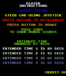Driving Force for Arcade - Player instructions.