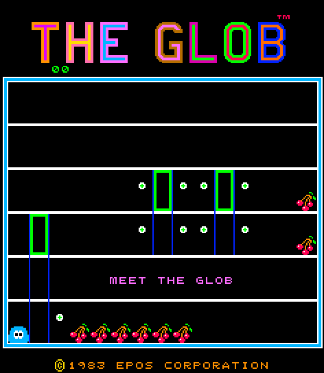 Glob, The Arcade Screenshot: Title screen.