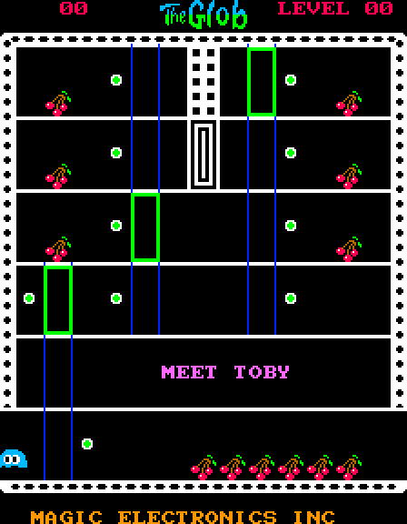 Glob, The Arcade Screenshot: Title screen.