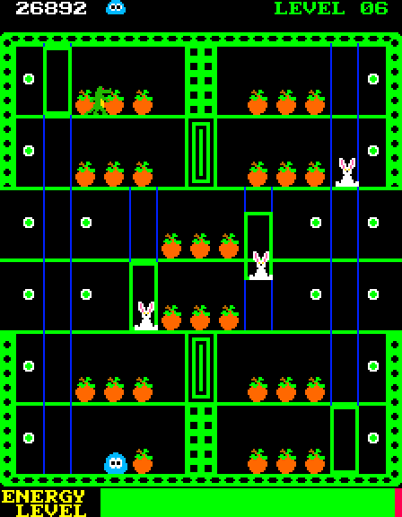 Glob, The Arcade Screenshot: Avoid the rabbits!