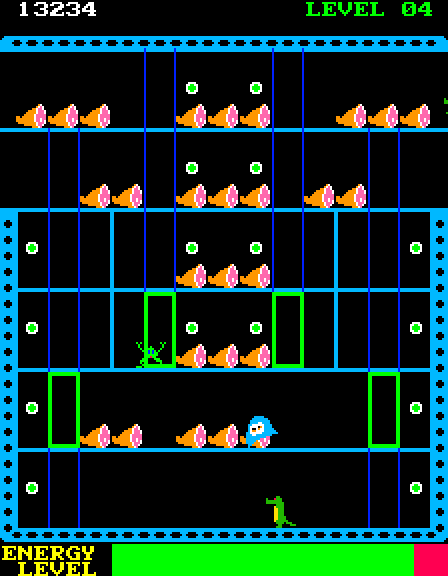 Glob, The Arcade Screenshot: Lots of food to eat here!