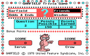 Garfield Trivia Game for IBM PC/Compatibles - The dots around the categories spin in a circle until one is randomly selected.