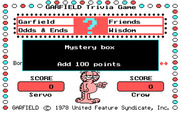 Garfield Trivia Game for IBM PC/Compatibles - Mystery Box adds 100 points to the next correct response.