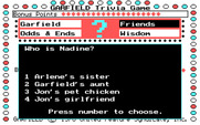 Garfield Trivia Game for IBM PC/Compatibles - Here's the question...