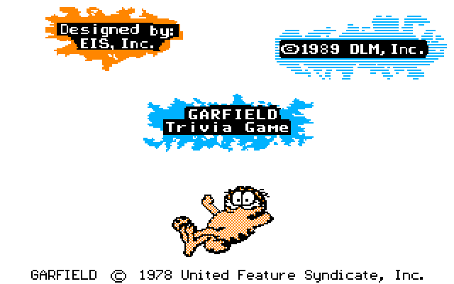 Garfield Trivia Game IBM PC/Compatibles Screenshot: Title screen 2.