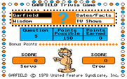 Garfield Trivia Game for IBM PC/Compatibles - The dots around the categories spin around until one is randomly chosen...