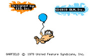 Garfield Trivia Game for IBM PC/Compatibles - Garfield floats down on a balloon...