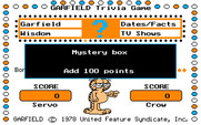 Garfield Trivia Game for IBM PC/Compatibles - A Myster Box adds 100 points to the next correct answer.