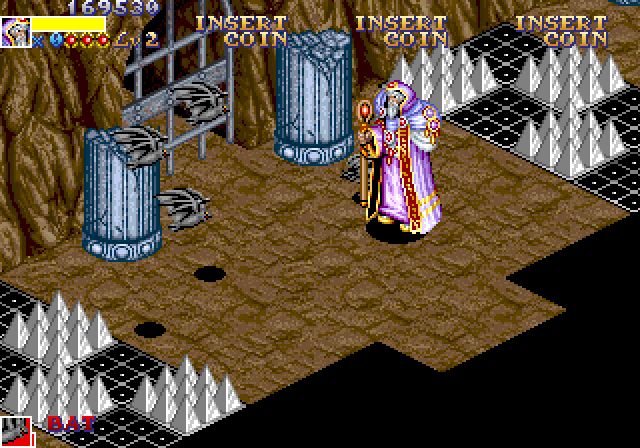 Dungeon Magic Arcade Screenshot: Exploring as the wizard Vold.