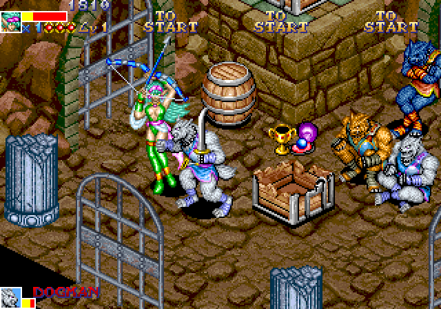 Dungeon Magic Arcade Screenshot: You are often outnumbered...having multiple players could make the game easier here!