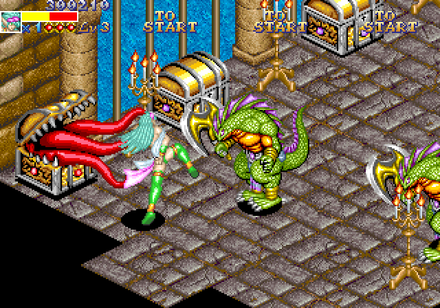 Dungeon Magic Arcade Screenshot: Some treasure chests will try to eat you!