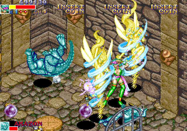Dungeon Magic Arcade Screenshot: An effective magical attack.