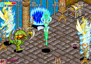 Dungeon Magic for Arcade - Cisty performs her magical move.