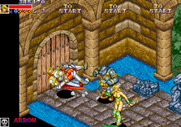 Dungeon Magic for Arcade - Ash is knocked down.