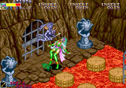 Dungeon Magic for Arcade - An enemy tries to knock me into the lava...