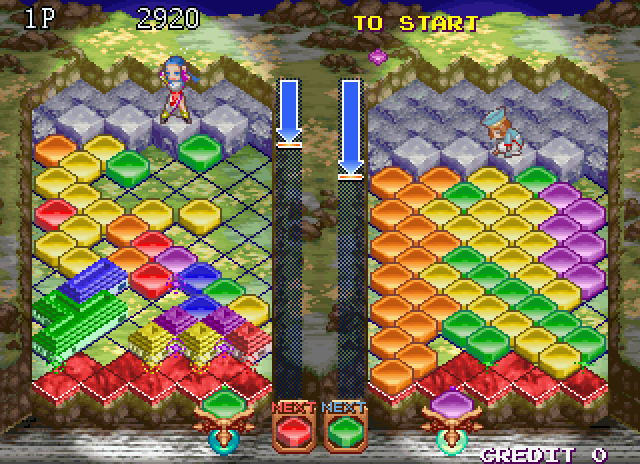 Landmaker Arcade Screenshot: This round will be close!