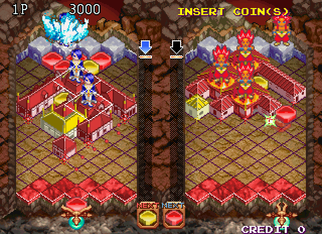 Landmaker Arcade Screenshot: Land making begins...