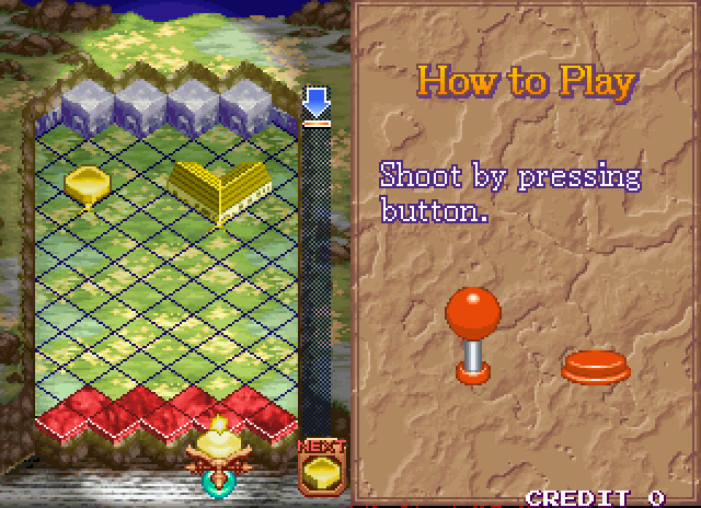 Landmaker Arcade Screenshot: Game instructions.