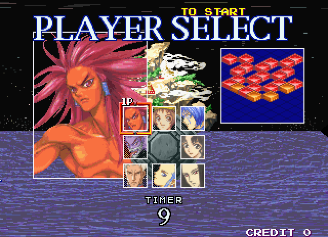 Landmaker Arcade Screenshot: Choose a character.