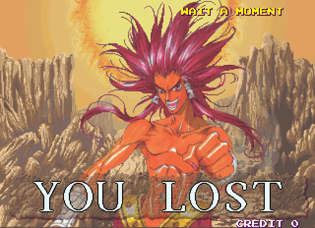 Landmaker Arcade Screenshot: The game over screen.