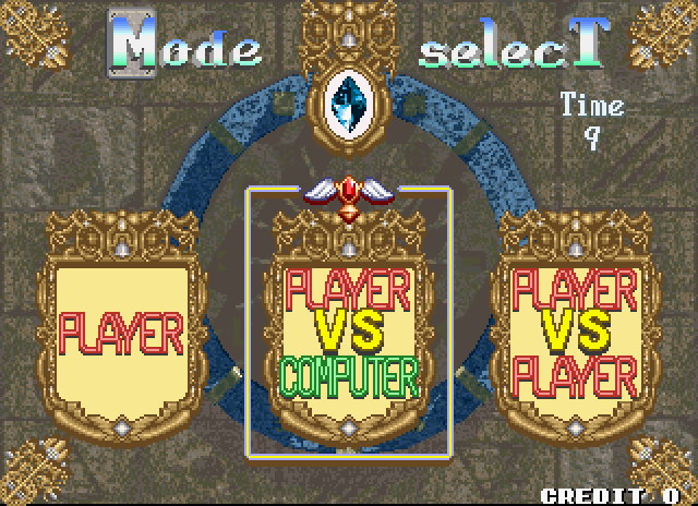 Puchi Carat Arcade Screenshot: Select number of players.