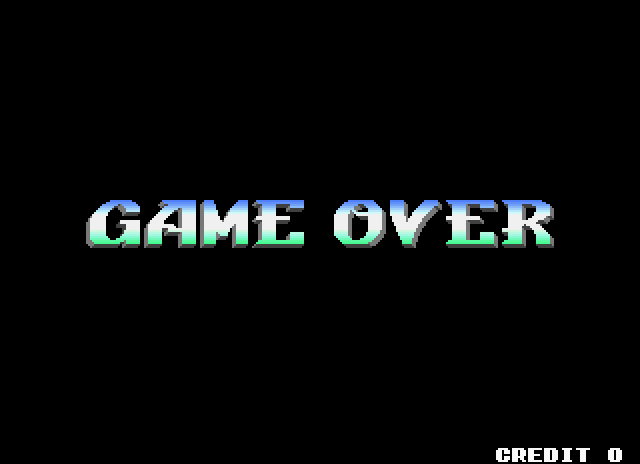 Puchi Carat Arcade Screenshot: Game over.