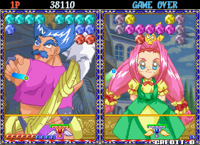 Puchi Carat Arcade Screenshot: Not many gems on the screen yet, so anything can happen!