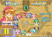 Puchi Carat for Arcade - Player select screen.