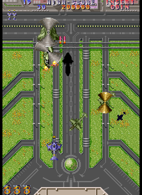 Twin Cobra II Arcade Screenshot: Game start.