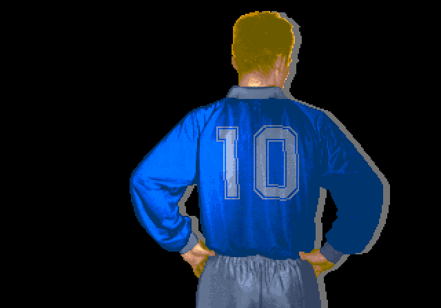 Hat Trick Hero '93: Campeon De Futbol Arcade Screenshot: Introduction; a player runs onto the field!