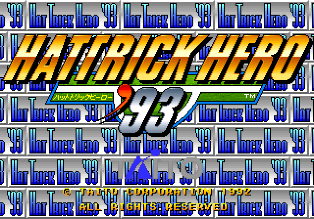 Hat Trick Hero '93: Campeon De Futbol Arcade Screenshot: Title screen (Japanese version).