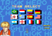 Hat Trick Hero '93: Campeon De Futbol for Arcade - Team select.