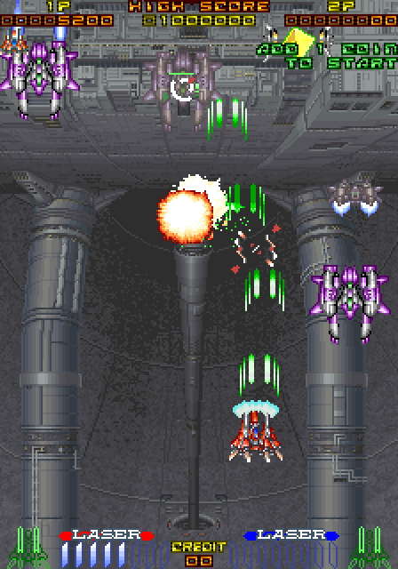RayForce Arcade Screenshot: The final zone begins!