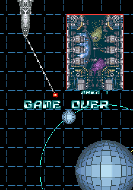 RayForce Arcade Screenshot: Game over.