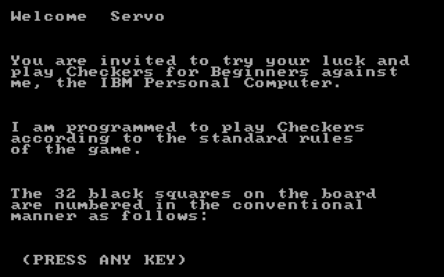Strategy Games IBM PC/Compatibles Screenshot: Welcome to the game!