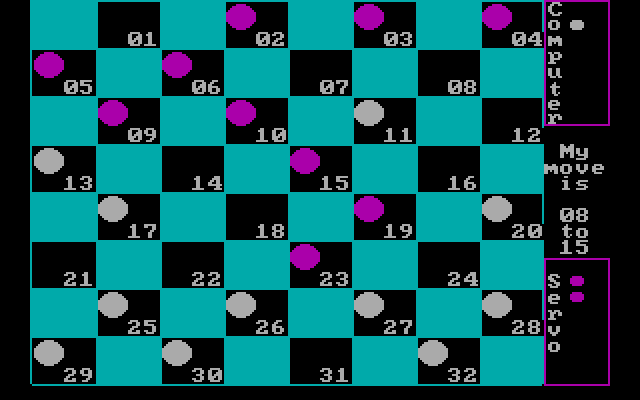Strategy Games IBM PC/Compatibles Screenshot: The computer moves...