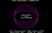 Strategy Games for IBM PC/Compatibles - Checkers for Beginners title screen.