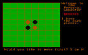 Strategy Games for IBM PC/Compatibles - Reversi game start.