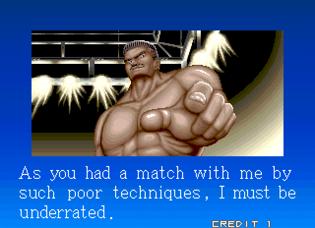 Prime Time Fighter Arcade Screenshot: Game over.