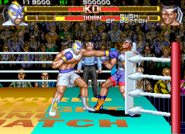 Prime Time Fighter Arcade Screenshot: We're both running out of energy...