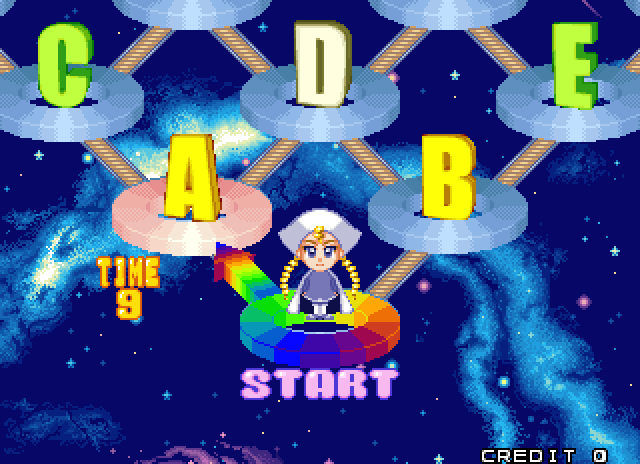 Bust-A-Move 4 Arcade Screenshot: Beginning single player puzzle mode.